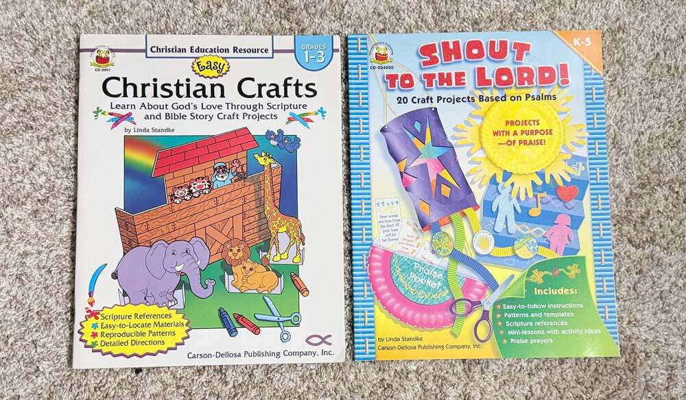 Carson-Dellosa Easy Christian Crafts 1-3 + Shout to the Lord K-5 Activity Books